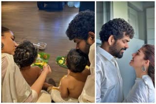 Nayanthara and Vignesh Shivan  sneak peek into Nayanthara  Onam celebrations with sons  Onam celebrations in Kerala  ಅವಳಿ ಮಕ್ಕಳನೊಂದಿಗೆ ಓಣಂ ಆಚರಿಸಿದ ನಯನತಾರಾ ವಿಘ್ನೇಶ್​ ಮಕ್ಕಳು ಮತ್ತು ಪತಿ ವಿಘ್ನೇಶ್ ಶಿವನ್ ಅವರೊಂದಿಗೆ ಓಣಂ ಹಬ್ಬ  ಸಾಮಾಜಿಕ ಮಾಧ್ಯಮದಲ್ಲಿ ಸಕ್ರಿಯ  ಸೌತ್ ಇಂಡಸ್ಟ್ರಿಯ ಯಶಸ್ವಿ ನಟಿ ನಯನತಾರಾ  ವೈಯಕ್ತಿಕ ಜೀವನದ ಬಗ್ಗೆ ಚರ್ಚೆ  ದೀರ್ಘಕಾಲದ ಗೆಳೆಯ ಮತ್ತು ನಿರ್ದೇಶಕ ವಿಘ್ನೇಶ್ ಶಿವನ್  ನಯನತಾರಾ ಮತ್ತು ವಿಘ್ನೇಶ್ ಅವಳಿ ಗಂಡುಮಕ್ಕಳ