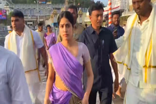 Janhvi Kapoor seeks blessings at Tirupati Balaji temple