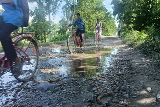 pathetic road condition in Dhemaji