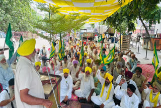 The sit-in in front of the DC office by BKU Ekta Ugrahan continues on the 12th day as well