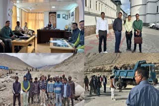 Jharkhand Government Labor Department team met laborers in Leh Ladakh