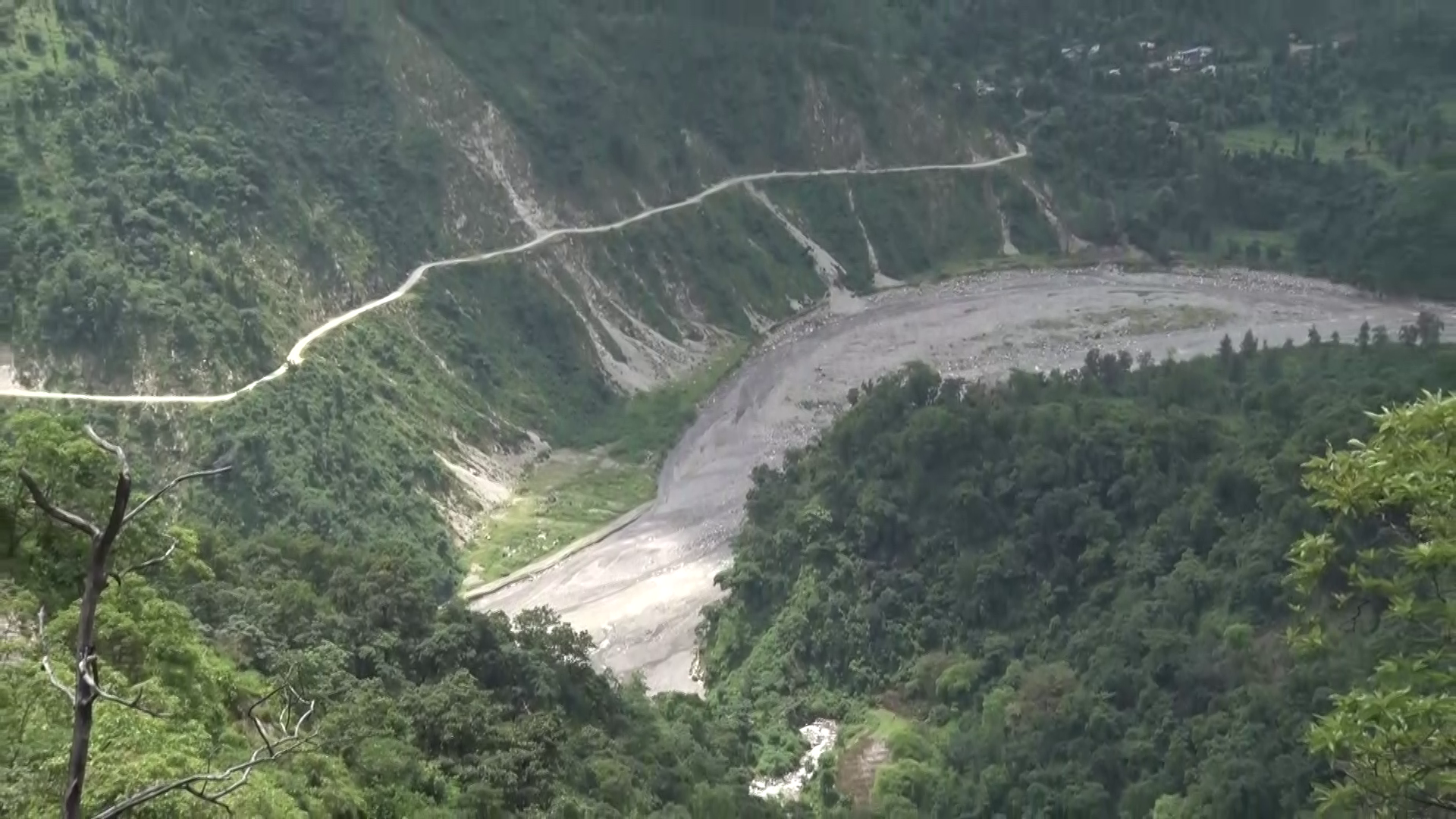 People Crossing River By Trolley in Tehri