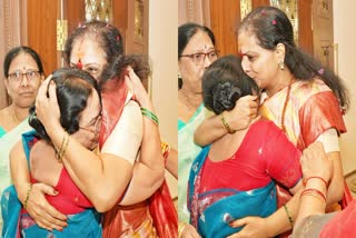 MLC Kavitha Cried on Seeing his Mother