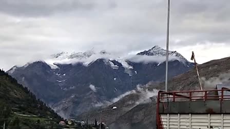 Snowfall in Lahaul Valley