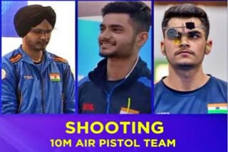 Asian Games  Asian Games 2023 India Wins Gold In Shooting  Arjun Cheema Sarabjot Singh Shiva Narwa  സരബ്‌ജോത് സിങ് ശിവ നർവ അർജുൻ സിങ് ചീമ  Mens 10m Air Pistol Team  India Wins Gold In Shooting  10 മീറ്റർ എയർ പിസ്റ്റൾ ടീം ഇനം  ഏഷ്യൻ ഗെയിംസ്