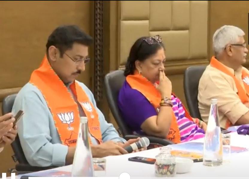 Rajyavardhan Rathore, vasundhara raje and gajendra singh shekhawat