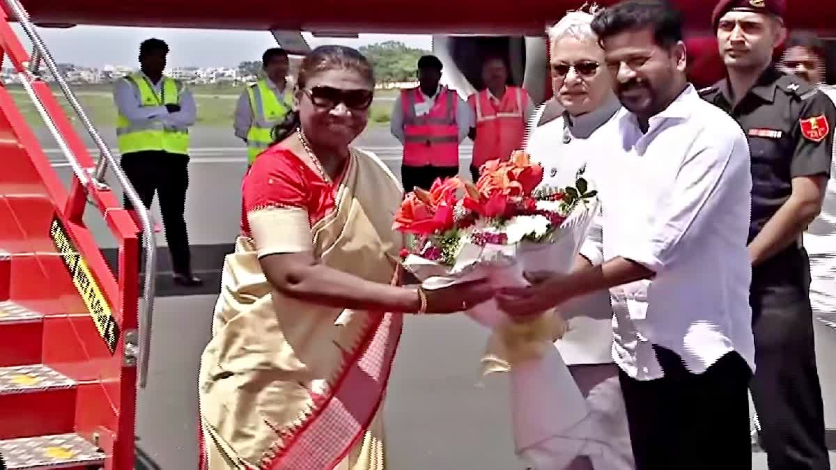 President Draupadi Murmu Reached Telangana