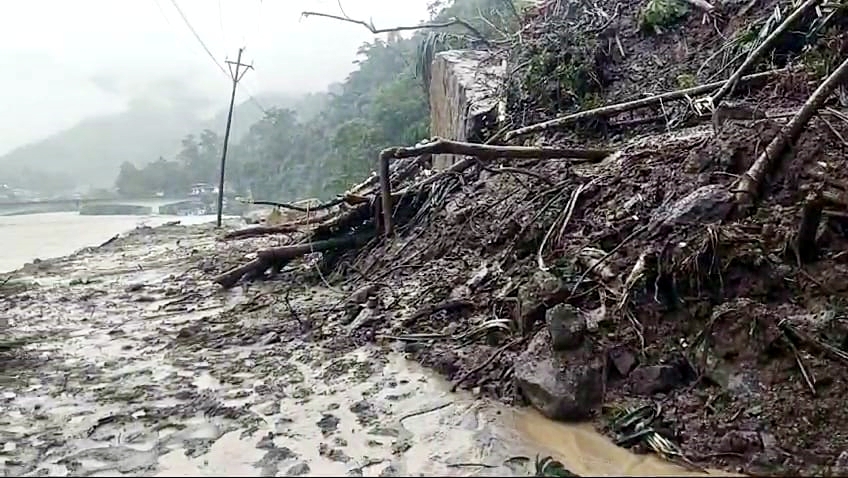 Landslide in Hills