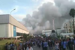 MANUFACTURING PLANT  FIRE ACCIDENT IN TAMILNADU  FIRE INCIDENT  TATA ELECTRONICS UNIT