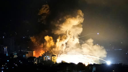 Smoke rises from Israeli airstrikes in Beirut