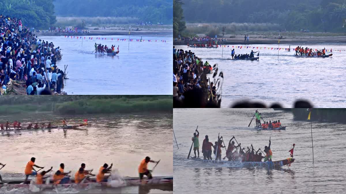 Traditional boat race in Kulshi river