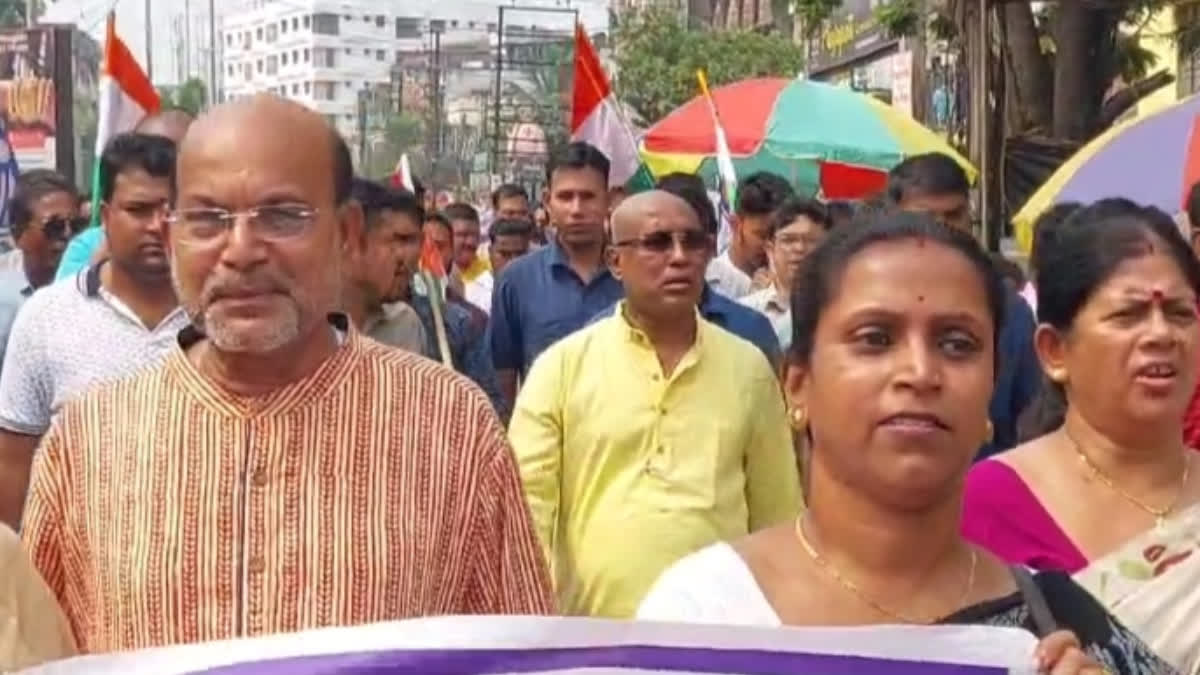 TMC Protest Rally in Madhyamgram