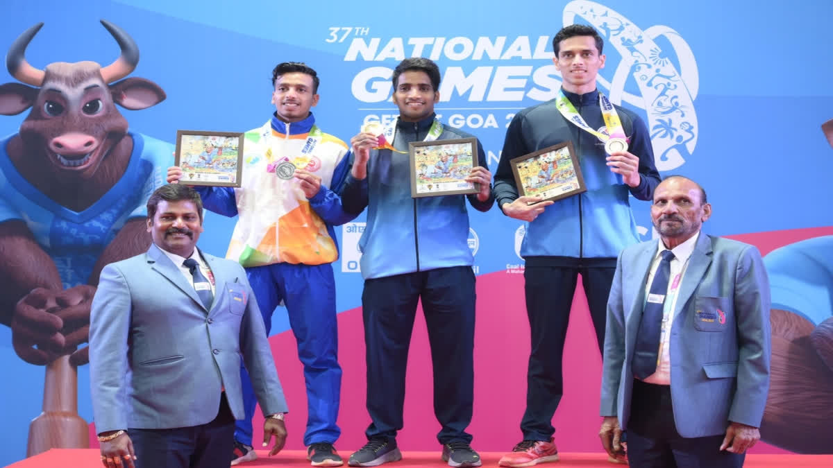 Maharashtra took the lead with 10 gold medals on the opening day of the National Games 2023 on Saturday.