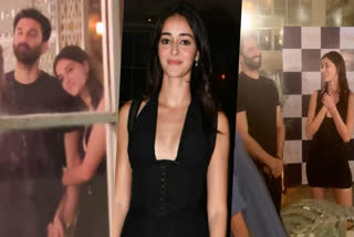 Aditya Roy Kapur and Ananya Panday twin in black for dinner date, their PDA moments storm internet; watch