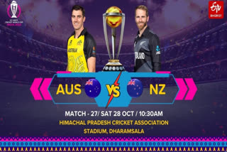 WORLD CUP 2023 Match between Australia and New Zealand today at Dharamshala ground