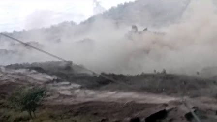 NH 5 BLOCKED DUE TO LANDSLIDE IN KINNAUR