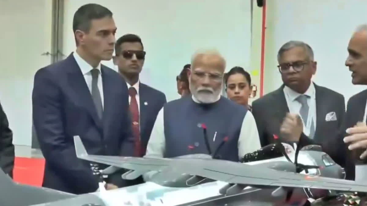 PM Narendra Modi, Spain President Pedro Sanchez Inaugurate Tata-Airbus Aircraft Plant In Vadodara on Monday.