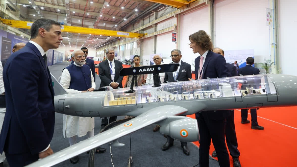 Spanish Prime Minister Sanchez on India visit Tata-Airbus plant inaugurated with PM Modi