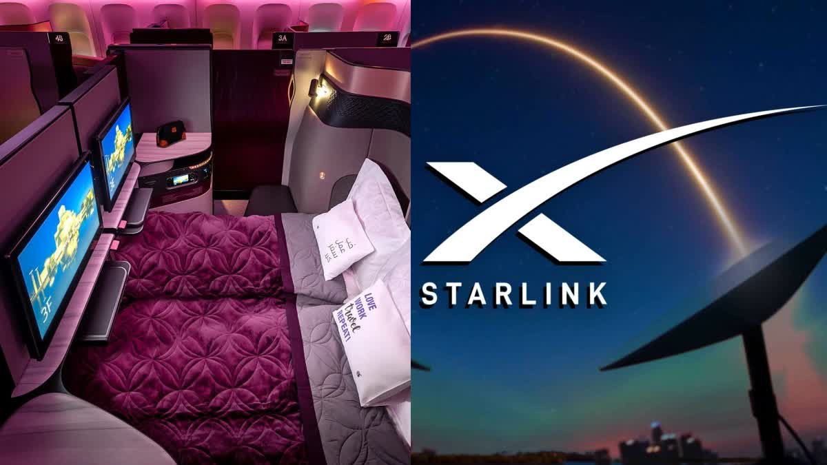 QATAR AIRWAYS LINKED WITH ELON MUSK STARLINK FOR WIFI IN SKY news thumbnail