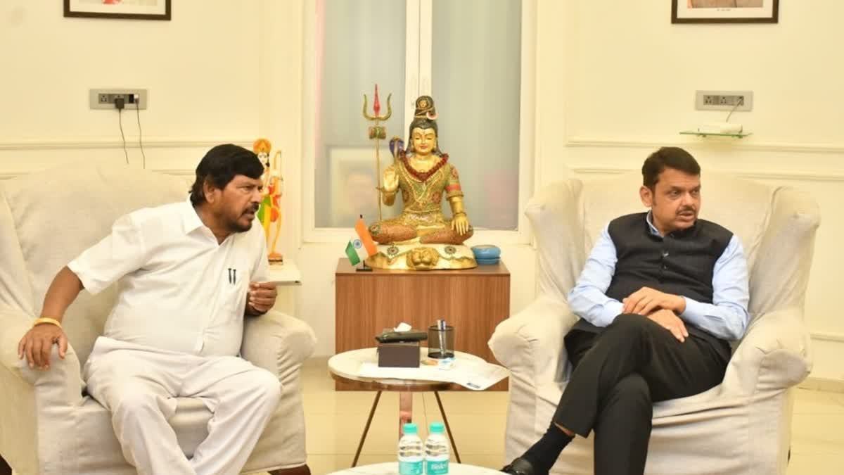 Ramdas Athawale and Devendra Fadnavis