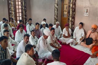 Members of the Bishnoi community at the meeting