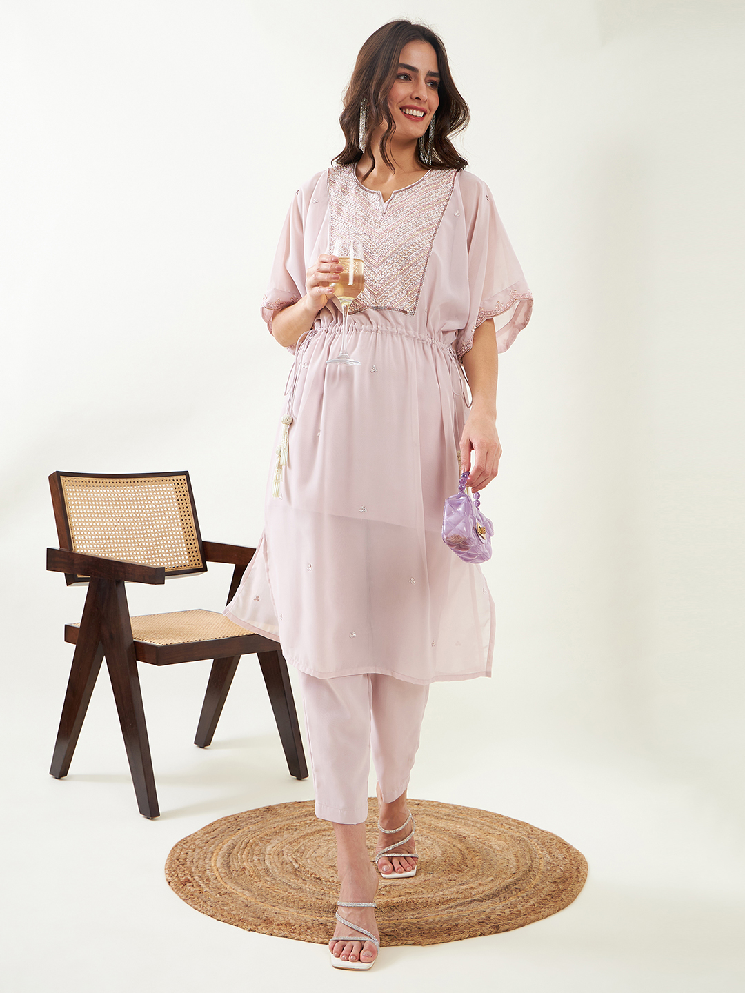 Soft Lilac Kaftan