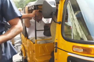 Congress MP Rahul Gandhi takes ride in auto-rickshaw in Hyderabad