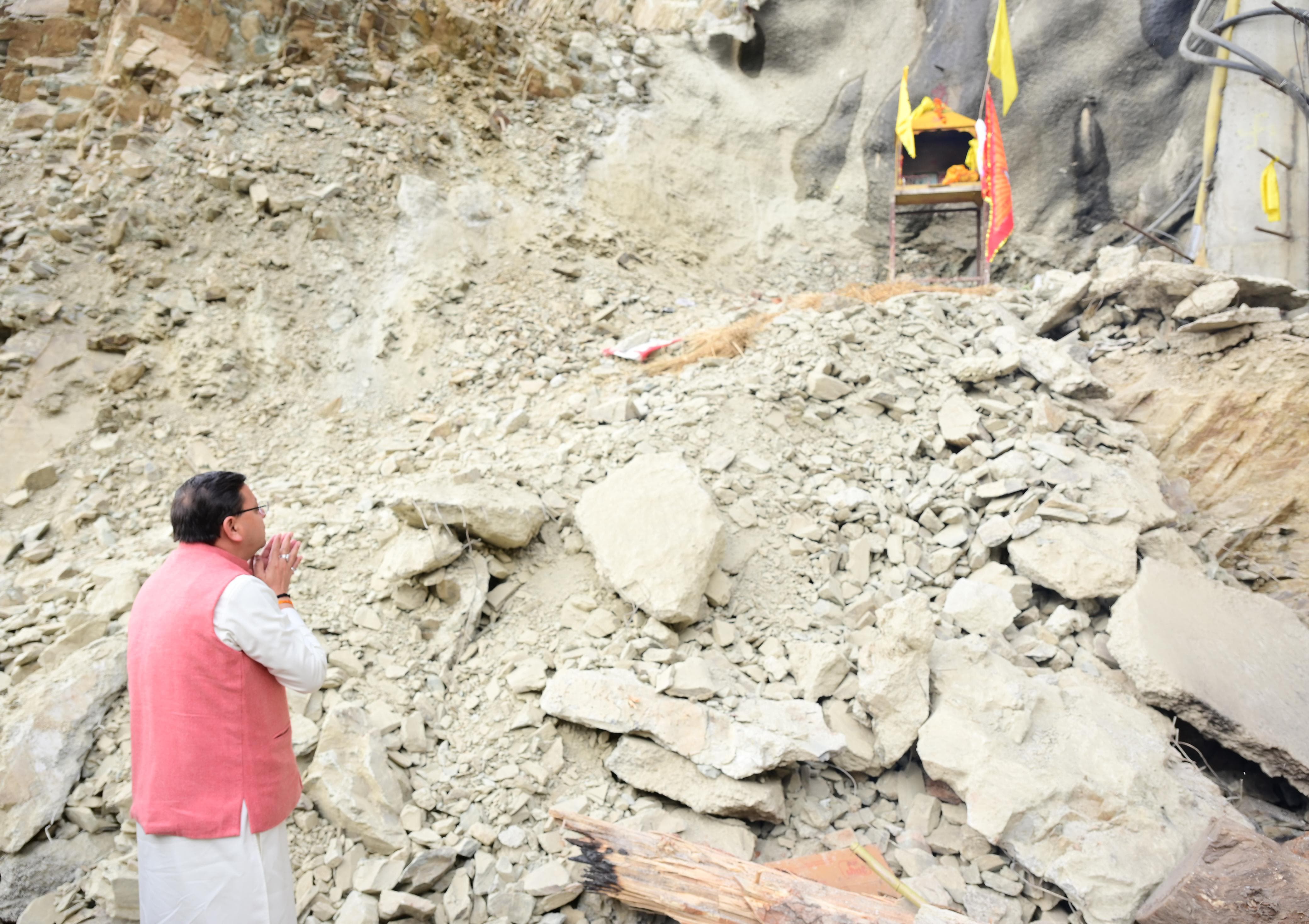 CM Dhami inspected Uttarkashi Silkyara rescue work