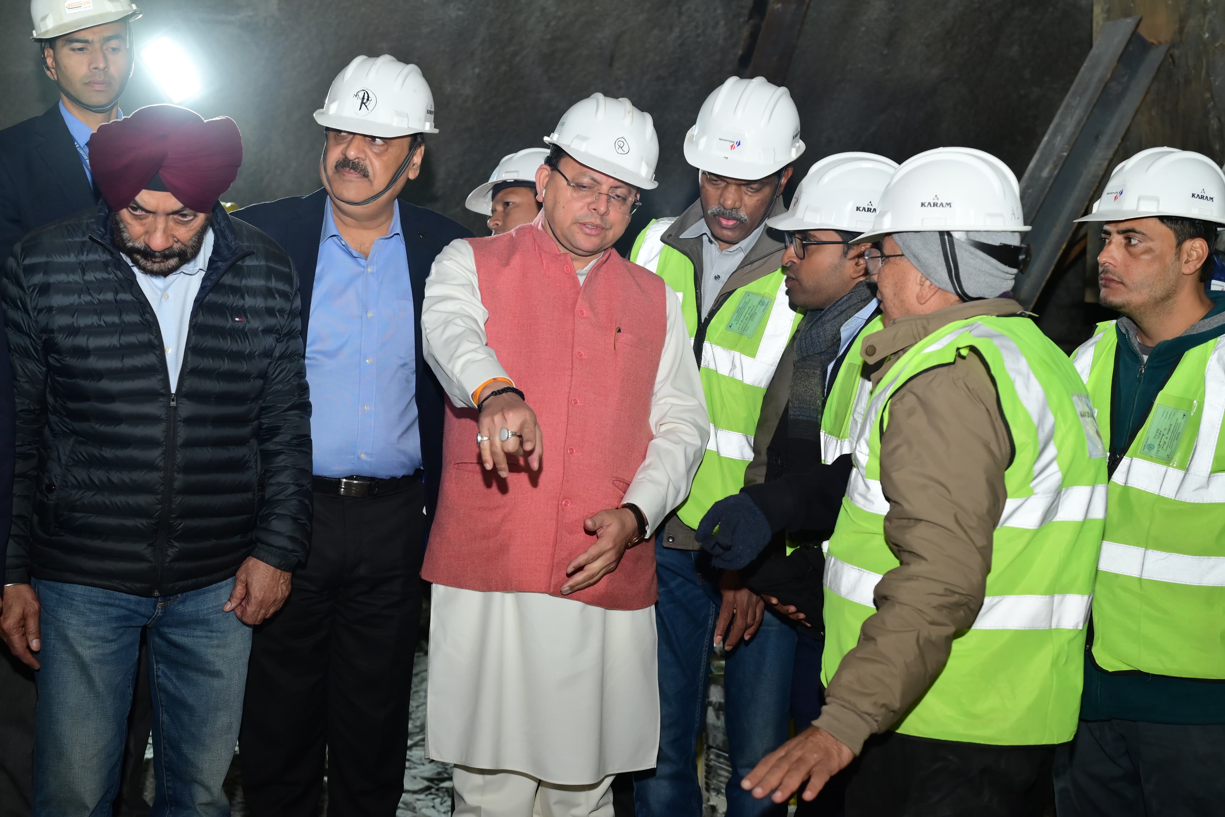 CM Dhami inspected Uttarkashi Silkyara rescue work