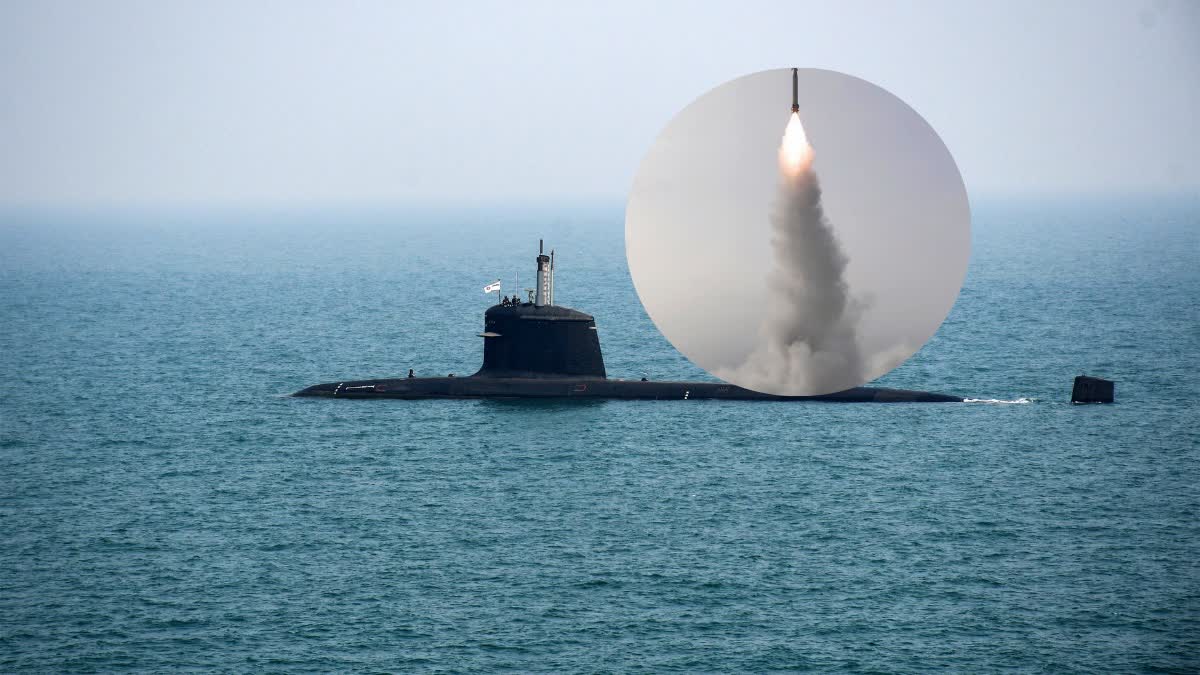 indian navy test K-4 ballistic missile