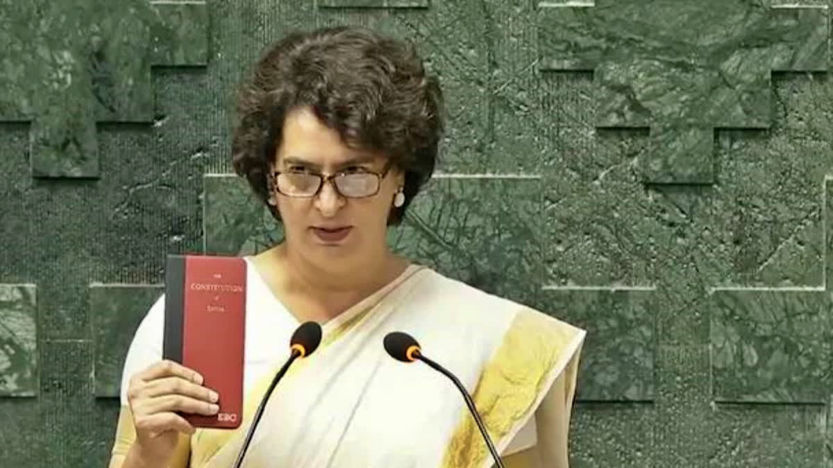 Priyanka Gandhi Vadra at the oath-taking ceremony