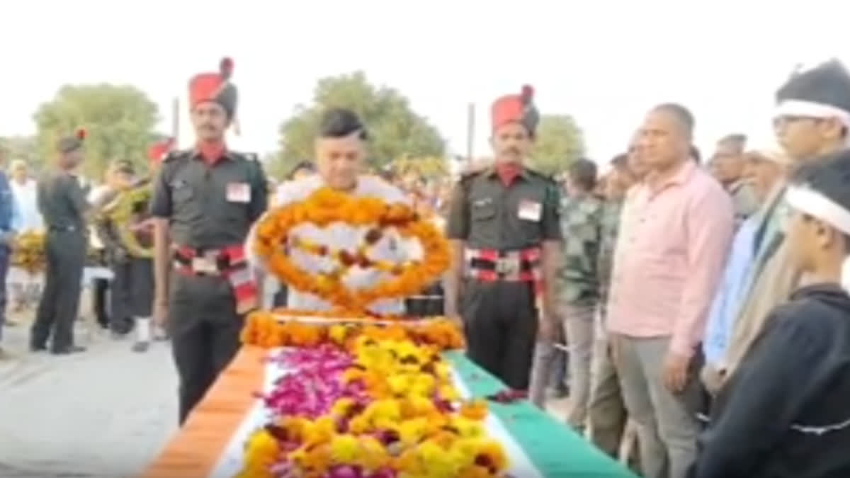 Subedar last rites in Jhunjhunu