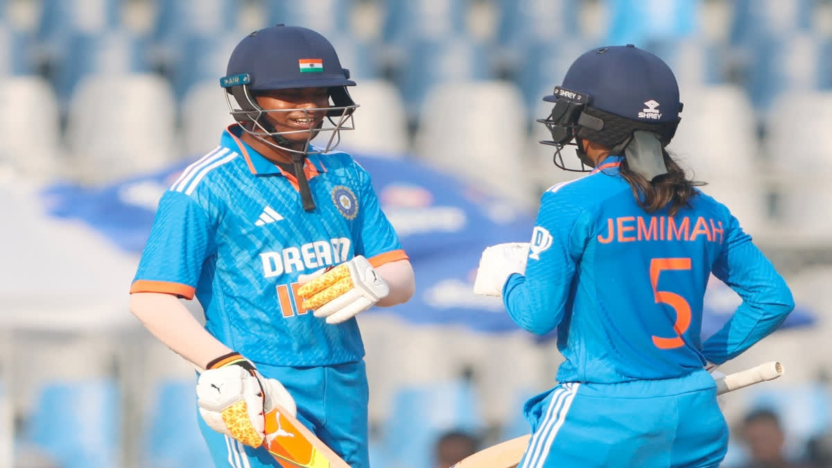 A fine 82 from Jemimah Rodrigues and a brisk unbeaten 62 from Pooja Vastrakar propelled India Women to their highest ODI total of 282/8 against Australia in their opening match here on Thursday.