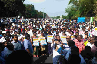 JACTO GEO Fort siege protest to fulfill multiple demands in Chennai