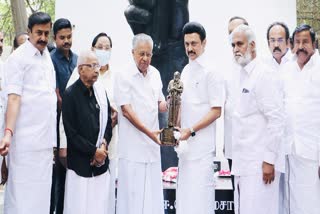 Kerala CM Vijayan received Vaikam Struggle Centenary book to be released by TN CM Stalin