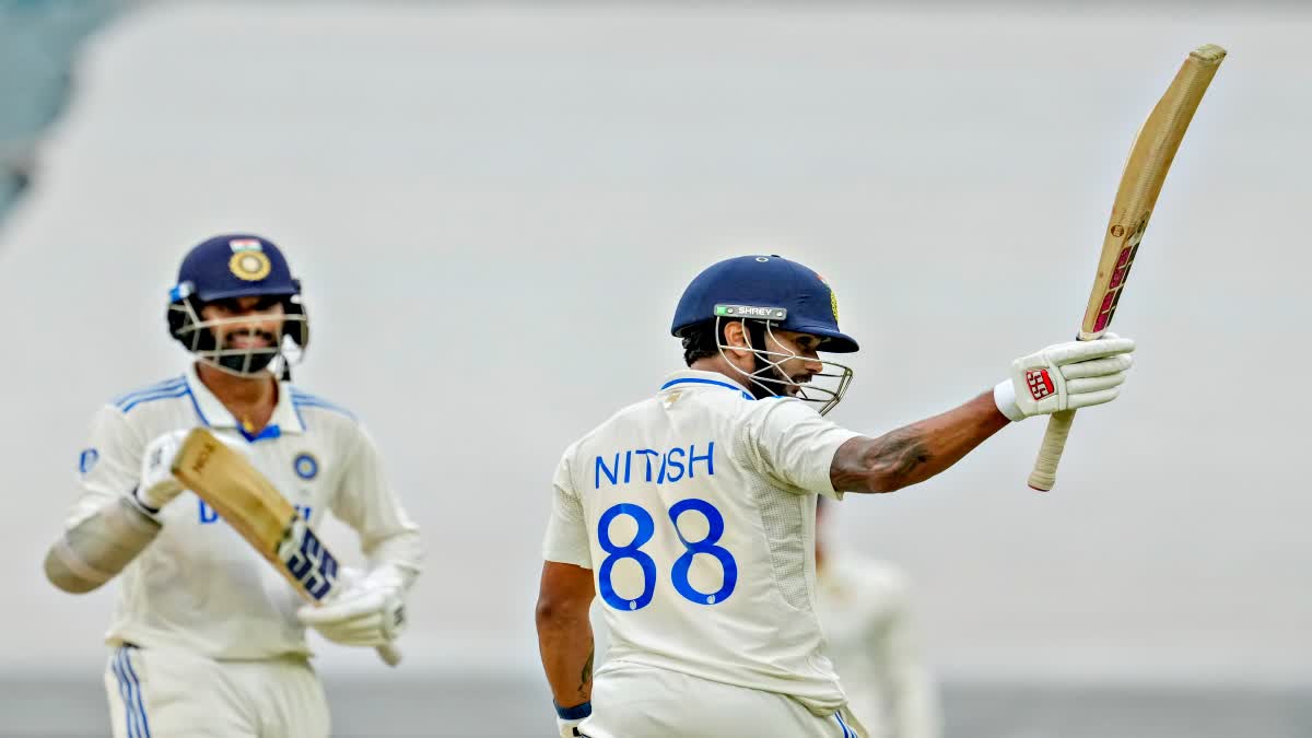 NITISH KUMAR REDDY HITS MAIDEN TEST HUNDRED