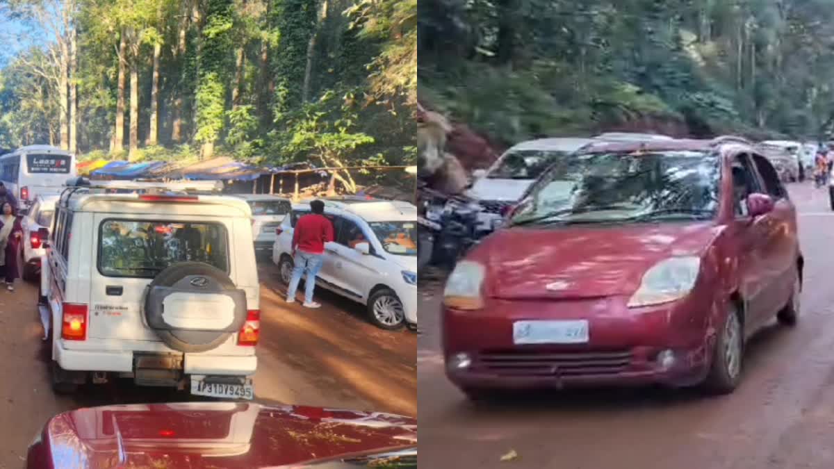 Heavy Traffic at Araku Ghat Road