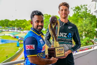 Charith Asalanka and Mitchell Santner