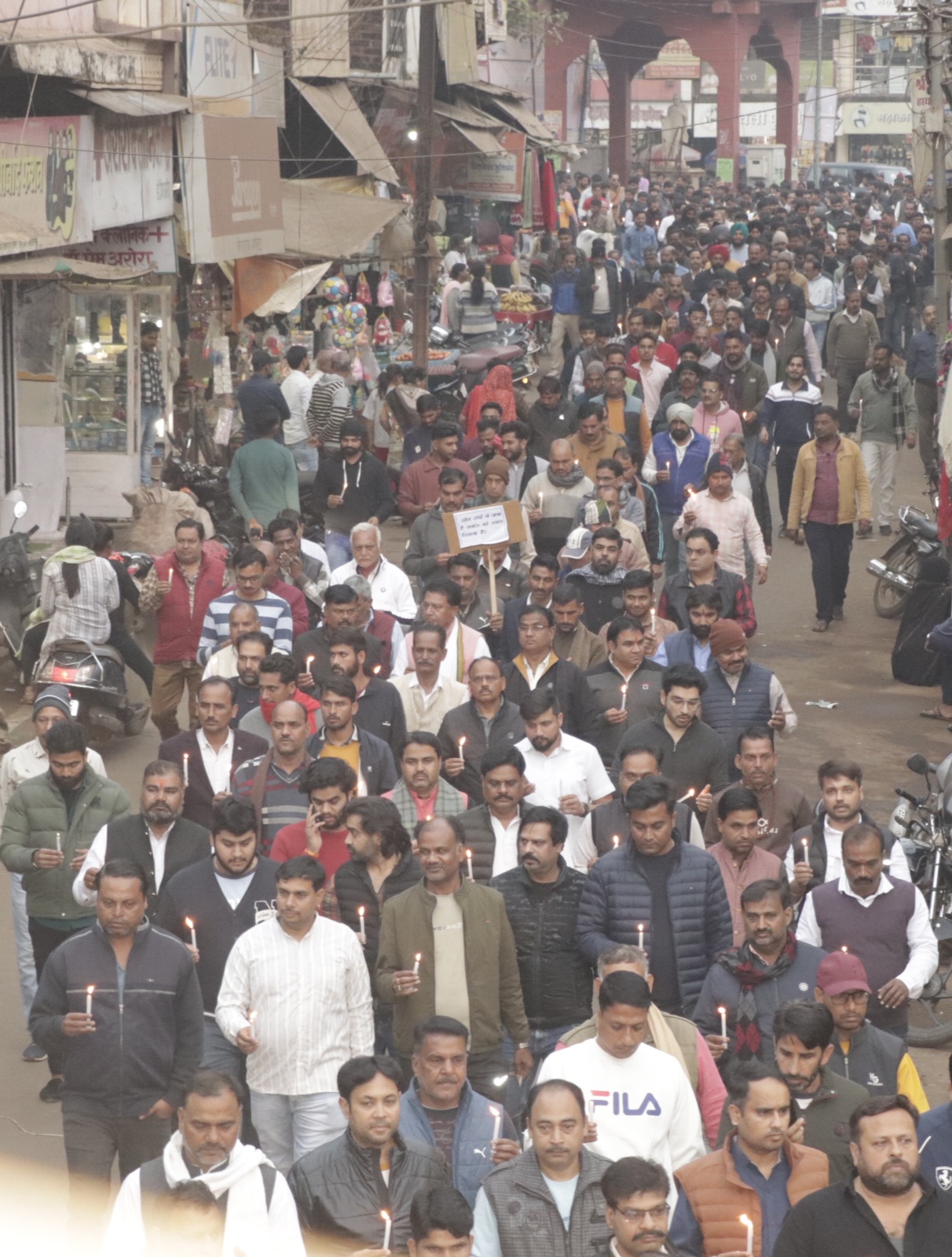 Ashoknagar candle march taken out