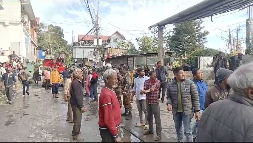 fire in kalimpong