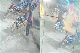 Fearless bike thief in Rewari