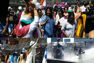 Mahila Congress march Clashe  Mahila Congress march to assembly  മഹിള കോൺഗ്രസ് മാർച്ച്  മഹിള കോൺഗ്രസ് മാർച്ചിൽ സംഘർഷം