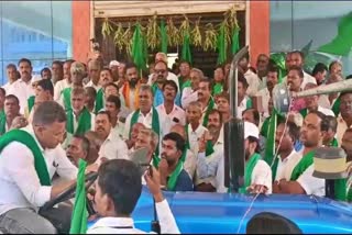 Protest in Hubli demanding implementation of Mahadayi Yojana