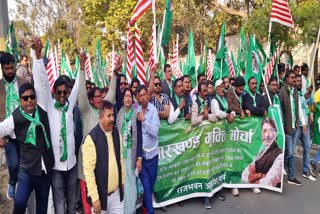 JMM workers protest march