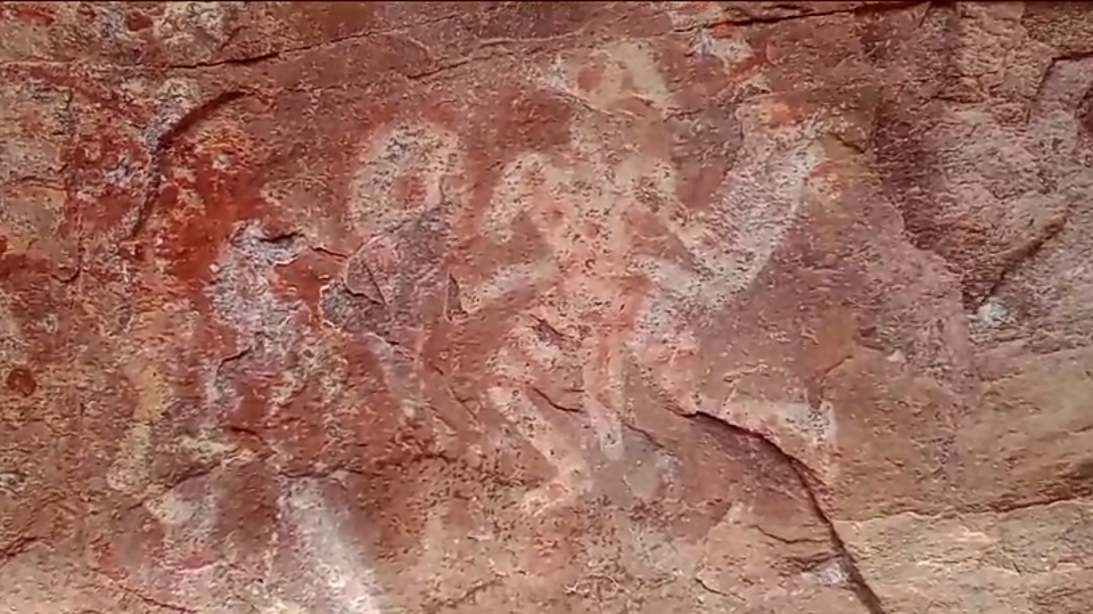 rock paintings in Abchand caves