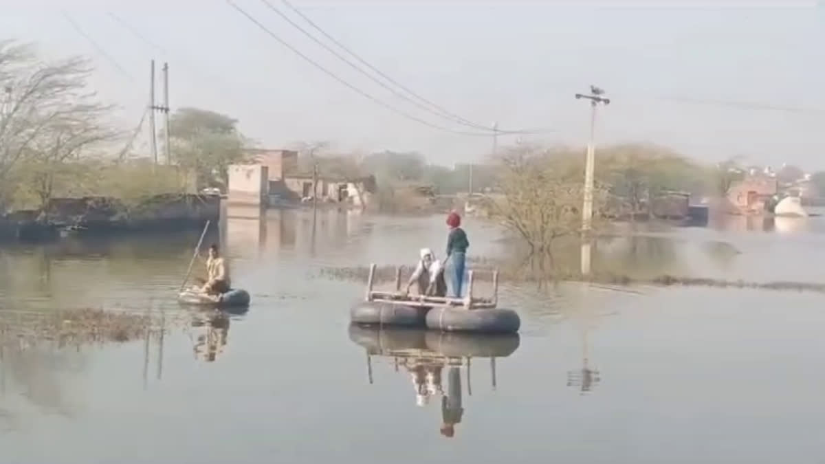 Waterlogging in Jaiwant village