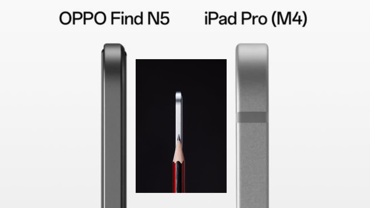 Oppo Find N5 or OnePlus Open 2 is Slimmer than M4 iPad Pro