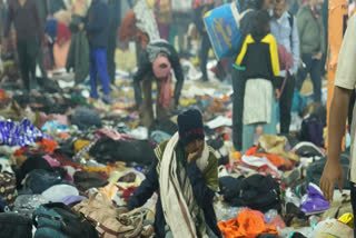 A stranded devotee is seen after a stampede occurred at Sangam on 'Mauni Amavasya' during the ongoing 'Maha Kumbh Mela' festival, in Prayagraj, Wednesday, Jan. 29, 2025.