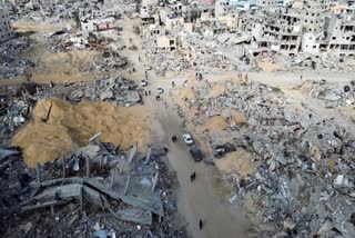 File photo of routed Rafah city in Gaza strip.