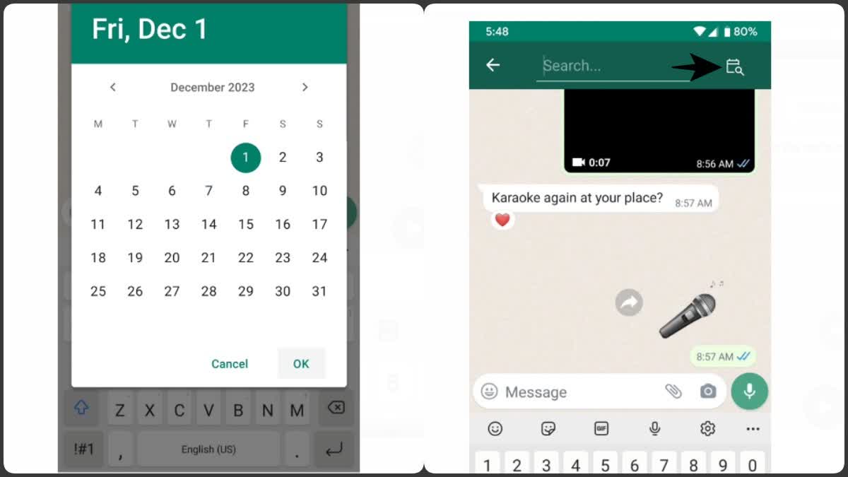 WhatsApp Search By Date Feature